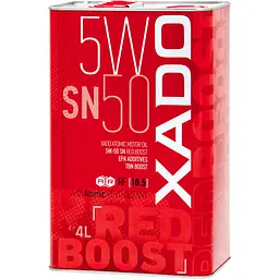 Моторна олива XADO 5W-50 SN Red Boost синтетична 4 л - мініатюра 2