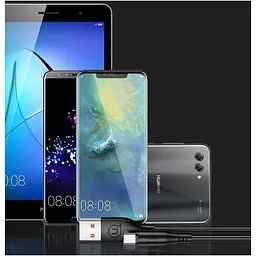 Кабель Usams U18 Round USB-A - USB-C 2A 1m Black (US-SJ267) [66962] - мініатюра 5