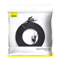 Кабель для інтернету плоский Baseus Six types of RJ45 Gigabit network cable 3m (PCWL-C01) - мініатюра 5