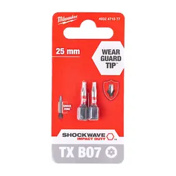 Набір біт Milwaukee Shockwave TX BO7, 25 мм 2 шт. (4932471577) - мініатюра 3