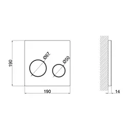 Клавіша змиву Qtap Nest UNI QT0211P01V1176W, Білий - мініатюра 2