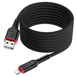Кабель Hoco X59 Victory charging data cable iP(L=2M) Чорний - мініатюра 3