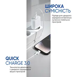 Швидка зарядка для Apple 20W USB-C Power Adapter White AMHJ83 + кабель Lightning (ARS83335) - мініатюра 2