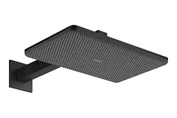 Верхній душ Hansgrohe Raindance Alive Q 210x340 2jet EcoSmart з тримачем matt black 24551670