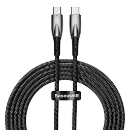 PD кабель Baseus Glimmer Series Fast Charging Data Cable Type-C to Type-C 100W 2m Чорний CADH000801