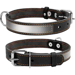 Нашийник Collar зі світловідбиваючою стрічкою, 32-40х2 см, чорний