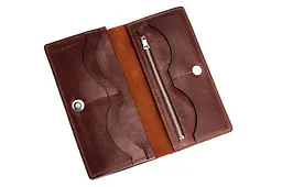 Портмоне Сinturino, коньяк GRANDE PELLE 19.5х10х2.5 см acs0032237