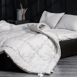 Ковдра шовкова Зима MirSon Silver Cloud 200х220 см сіра (2200010356557) - мініатюра 7