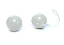 Вагінальні кульки Boss Series Duo Balls, 21 см, білий - мініатюра 2