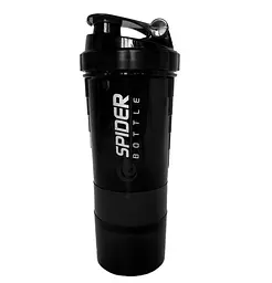 Шейкер спортивний EasyFit Spider 0,5л Чорний (EF-7200-BK) - мініатюра 1