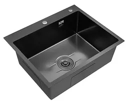 Кухонна мийка Kroner KRP Derby - 6050HM PVD (2,5/0,5 мм) (CV027242) - мініатюра 2