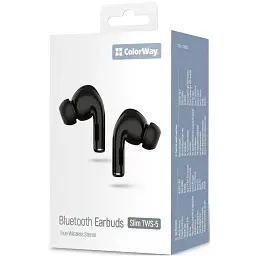 Навушники бездротові СolorWay Slim TWS-5 Earbuds Black (CW-TWS5BK) - мініатюра 6