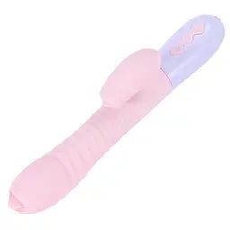 Вібратор Silicone Vibrator USB 7 Function and Thrusting Function / Heating Pink - мініатюра 7