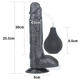Фалоімітатор - Squirt Extreme Dildo 10" Black - мініатюра 3