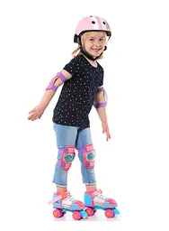 Дитячі розсувні роликові ковзани-квади Molto My First Skates з захистом розмір 25-32 рожеві (21216) - мініатюра 4