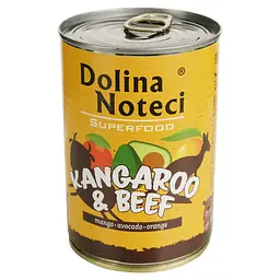 Вологий корм для собак Dolina Noteci Superfood з м'ясом кенгуру та яловичиною 400 г - мініатюра 2