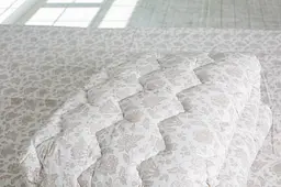Ковдра Ecotton полуторна 140х205 см вовняна стьогана бязь бежевого кольору 20-1154 Beige (19172) - мініатюра 3