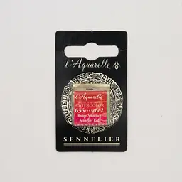 Акварельна фарба Sennelier, полукювета, S2, Червоний Сеннельє (Sennelier Red)