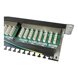 Патч-панель Atcom FP6224 19" 24хRJ-45 FTP 1U cat.6, в зборі