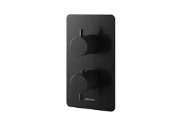 Душева система Kohlman Axel 25 black з термостатом + BOX прихованого монтажу KPL-QW433AB25, Чорний матовий - мініатюра 3