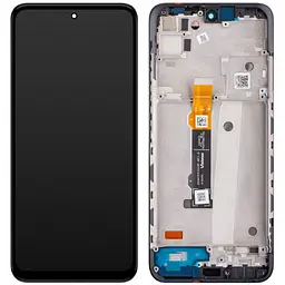 Дисплей Motorola XT2169 Moto G71 5G чорний, Amoled оригінал PRC, з рамкою