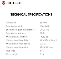 Ігрові навушники Fantech HQ53 Flash 7.1 Black з мікрофоном - мініатюра 7