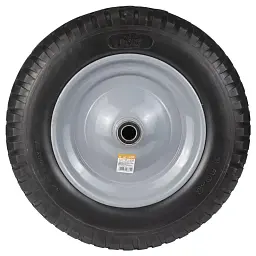 Колесо для тачки Flora безкамерне поліуретанове 14" (3.50-8) 370x80 мм вісь Ø16 мм довжина 90 мм (5058364)