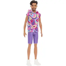 Лялька Barbie Модник Кен у вінтажному худі з коротким рукавом (HRH26) - мініатюра 2