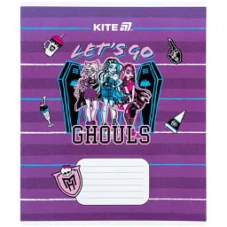 Зошит Kite Monster High, 12 аркушів, коса лінія (MH25-235) - мініатюра 4