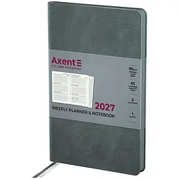 Щотижневик Axent 2027 Partner Soft Cloud 125x195 мм сірий (8537-27-2-A)