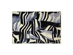 Килим DARIANA 75*150см універсальний для підлоги Плюш сіра абстракція