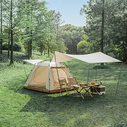 Намет тримісний автоматичний з тентом Naturehike Ango Picnic CNK2450WS021 (Коричневий) - мініатюра 10