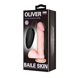Вібратор Baile Oliver Baile Skin 9.5" 19.5 см тілесний - мініатюра 7