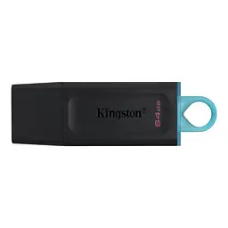 Флеш накопичувач Kingston DataTraveler Exodia 64GB (DTX/64GB) з кільцем для ключів чорно-блакитний - мініатюра 2