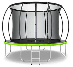 Батут із внутрішньою сіткою Zipro Jump Pro Premium 10 футів 312 см чорно-зелений (5907783039447)