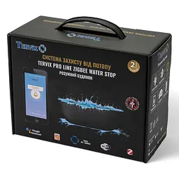 Система захисту від потопу для розумного будинку Tervix ZigBee Water Stop Premium на 2 труби 1" (4922623)