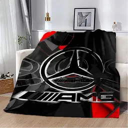 Плед плюшевий на подарунок 3D Mercedes-Benz AMG 160х200 см