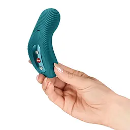 Накладний вібратор Fun Factory LAYA III Bottle Green, ефект постукування пальцем - мініатюра 5
