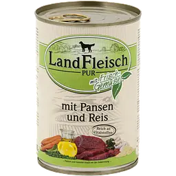 Консерви для собак LandFleisch Adult Dog mit Pansen und Reis (рубець, рис) 400 г