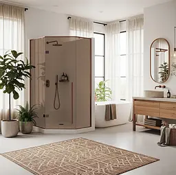 Душова кабіна Rea Diamond 90x90 brushed copper REA-K6966 - мініатюра 2