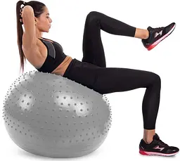 М'яч для фітнесу EasyFit 85 см сірий (EF-3013-GY) - мініатюра 2