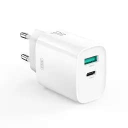 Мережевий зарядний пристрій XO CE29 20W 1USB-A+1USB-C Fast Charger with TYPE-C cable (NB-Q231A) Білий - мініатюра 5