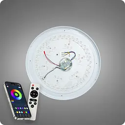 Люстра світлодіодна 517 Dlight RGB з пультом і колонкою 70Вт Білий (02177) - мініатюра 10