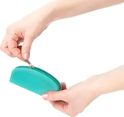 Сумка для зберігання секс-іграшок PowerBullet Silicone Storage Zippered Bag Teal - мініатюра 2