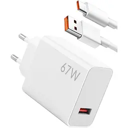 Мережевий зарядний пристрій AND 6000  1хUSB 67вт з швидкою зарядкою  