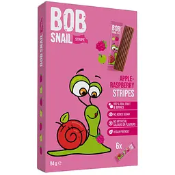 Конфета фруктово-ягодная Bob Snail Яблочно-малиновый страйп 84 г (6 шт. х 14 г)