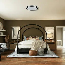 Стельовий світильник Grill матовий 20W 325 x 55 мм 4000К чорний - мініатюра 4