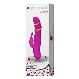 Вібратор-кролик Pretty Love Mystic 23.5 см фіолетовий - мініатюра 2