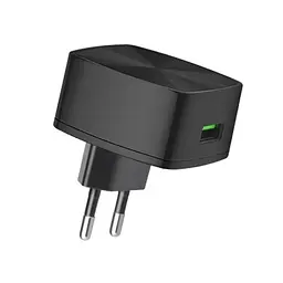 Мережевий зарядний пристрій 1USB Hoco C26 QC 3.0 3A Black - мініатюра 2