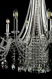 Ефектна підвісна кришталева люстра Splendid Ray L6008/10 (SILVER) - хром, 10xE14, діаметр 85 см, від 18 до 28 м2 - мініатюра 3
